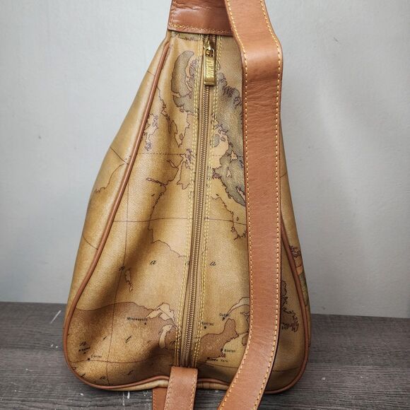 Alviero Martini 1A Classe GEO Classic Map Shoulder Sling Backpack Body Bag ITALY - Picture 7 of 16